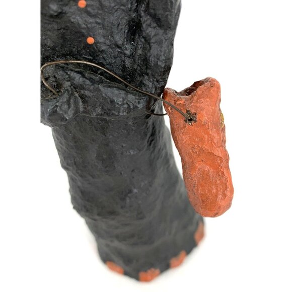 Primitive Folk Art Kitchen Witch Wart on Nose Composite Hand Crafted 9.75" - Picture 7 of 7